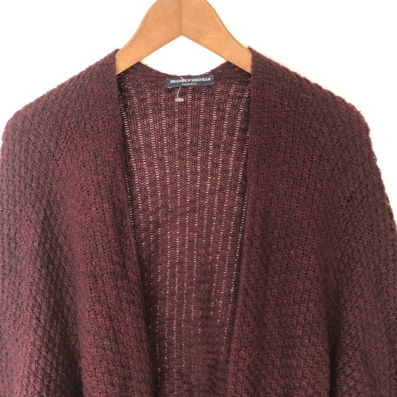 Brandy Melville Wool Burgundy Open Cardigan - Picture 3 of 5